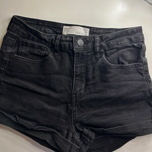 Black Jean Shorts